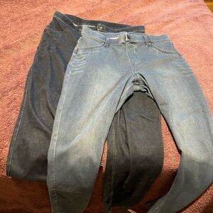 2 Pairs of Hue Womens Ultra Soft High Waist Denim Leggings